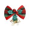 1/12Pcs Red Christmas Bow with Bell Xmas Tree Wreaths Hanging Pendant Mini Bowknot Ornament DIY Crafts Gift New Year Decorations