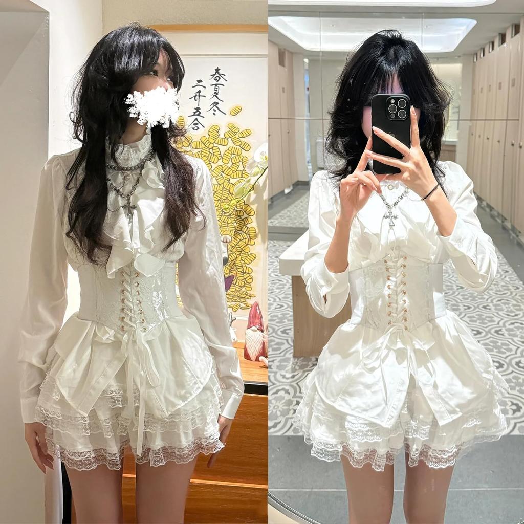 Gothic Classic Lace European Court Mini Size M [AOTYP] Cosplay, Halloween, Lolita, Punk, High-Waisted Skirt, Shirt, Style, Skirt, Slimming,