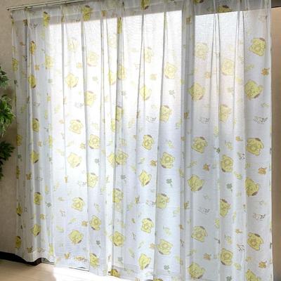 Pom Pom Hard To See From UV Lace Width 100 X Length 176 Set of Machine Purin Purin, Outside, Protection, Curtains, Cm, 2, Sanrio, Washable,