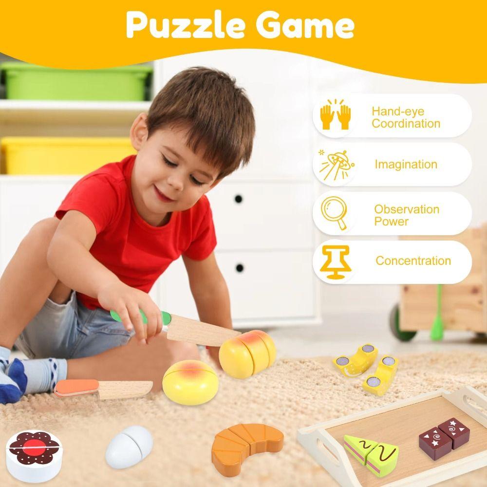 Interactive Dollhouse Miniature Bread Simulation Pretend Play Cutting Toy  Play Food Set