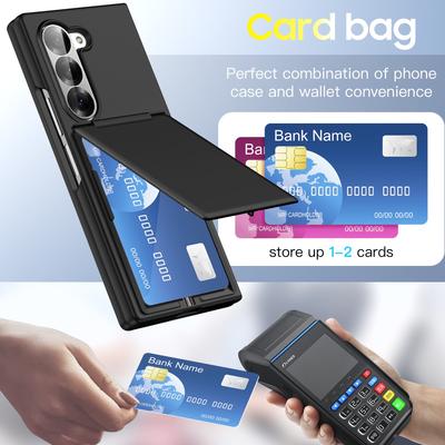 Hard PC Wallet Case Card Slot Holder Cases for Samsung Galaxy Z Fold7 5G Fold 7 5 6 Fold5 Fold6