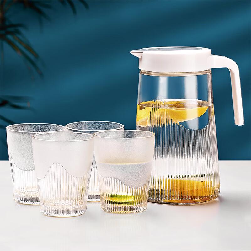 BOLIDOMI Clear Shadow 5-Piece Glass Water Set
