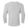 Spring Men's Fashion Knit T-Shirt Solid Color V-Neck Long Sleeve Leisure Streetwear Popular Hollow Out Loose Tees