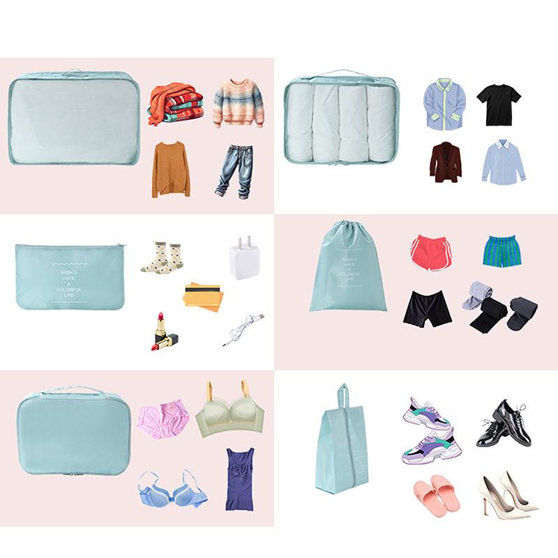 7Pcs Large Size Travel Organizer Portable Suitcase Organizer Clothes Shoes Makeup Bag Luggage Organizer Travel Storage Bag