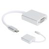 Adaptador TypeC a VGA plateado compacto convertidor macho a hembra compatible con OS X
