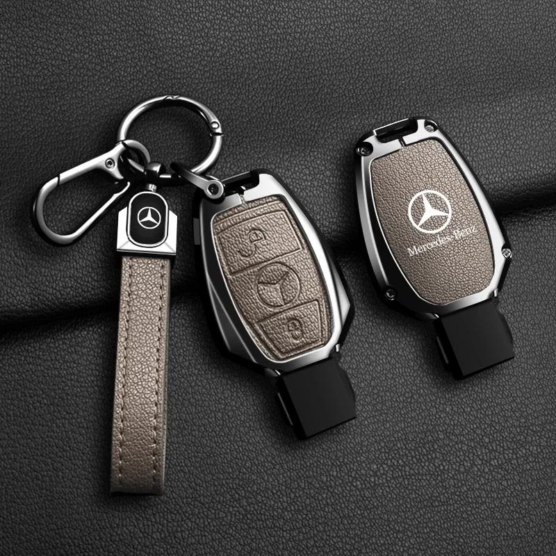 C200 E300 2026 Heiße Leder Auto Schlüsselanhänger Hülle Halter Schutz für Mercedes Benz A B C E Klasse GLS GLA GLK GLC CLS CLA AMG W204