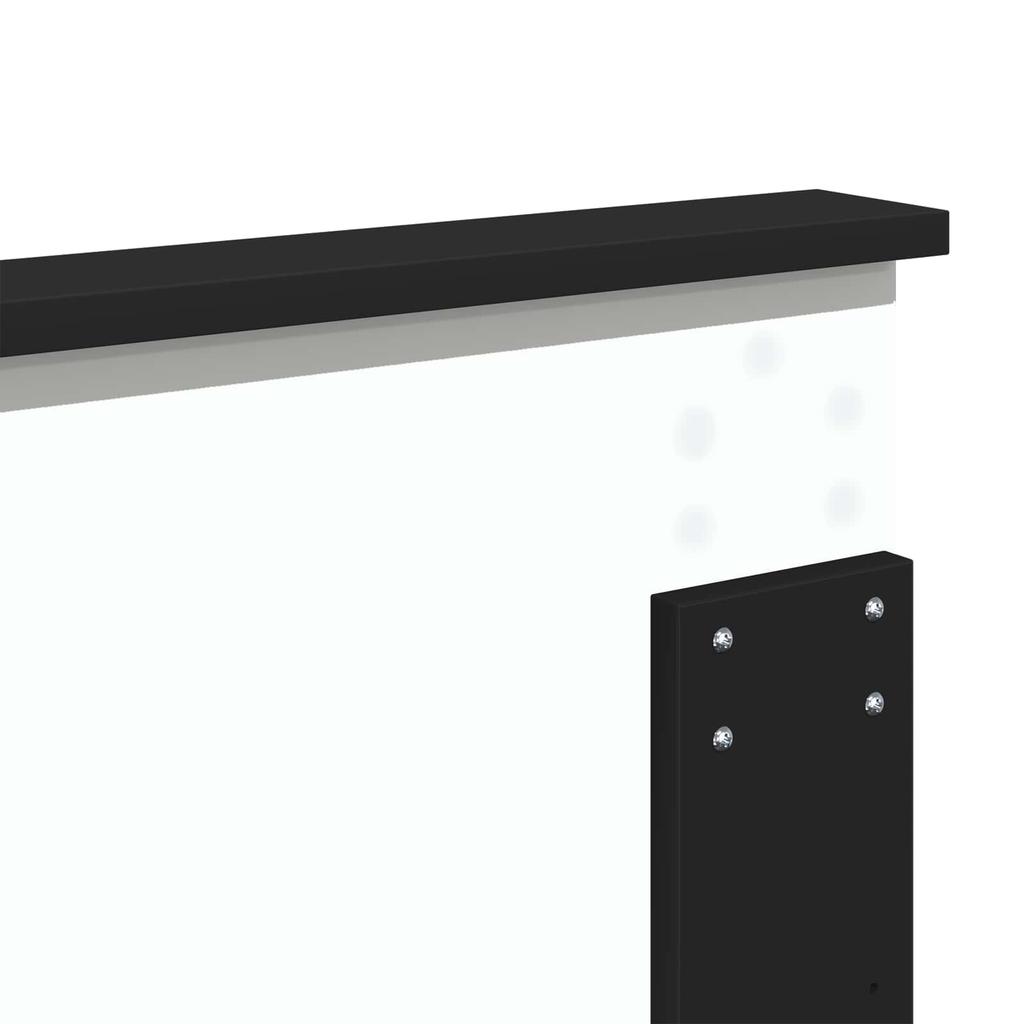Bed Frame Black 160 x 200 cm Solid Pine Wood