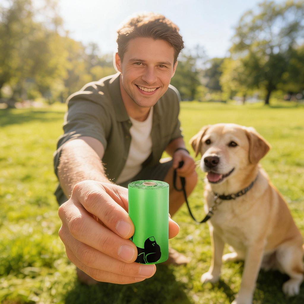 Biodegradables Dog Pet Poop Bags Rolls Extra Thick Leak Proof Waste Refuse Cleaningup Bags For Outdoor Animals Walking And Travel