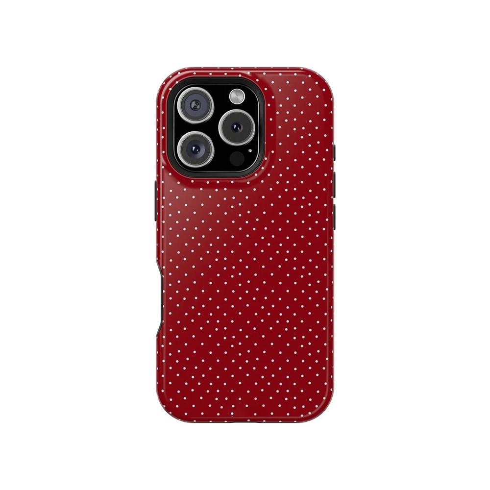 Luxury Clmj Cocoa Dots Polka Phone Case for iPhone 17 16 15 14 13 12 11 X XS XR Air Pro Max Plus Double-layer Back Cover