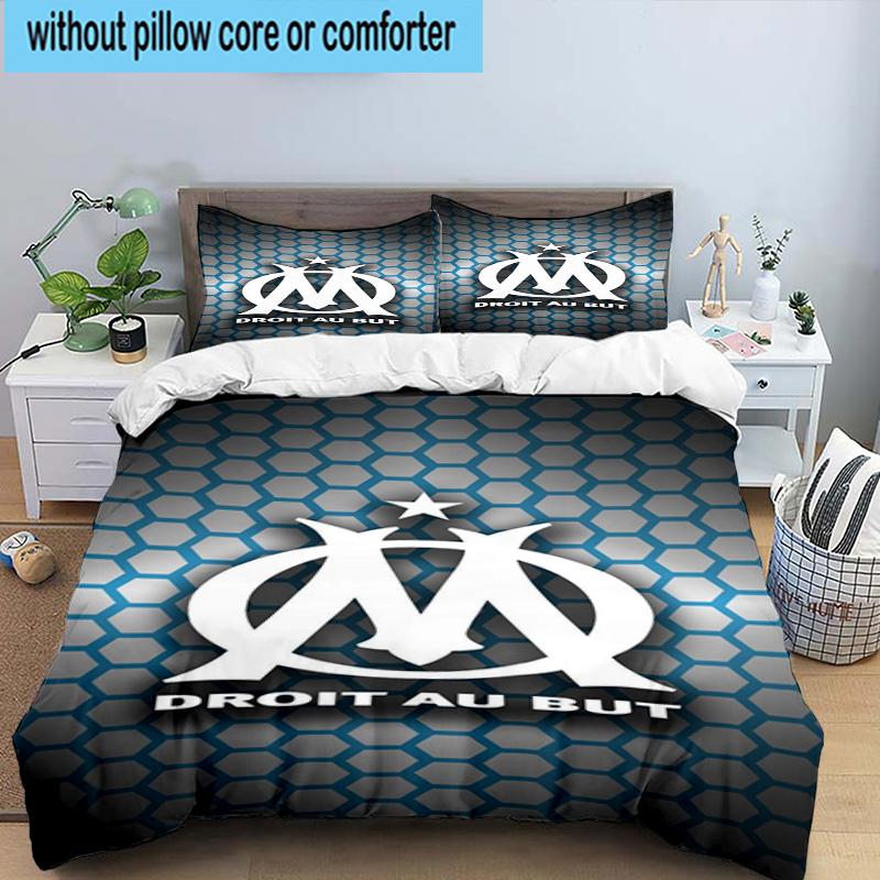 3pcs Mar-seille With Pride Emblem Printed Bedding Set Duvet Cover Closure Includes 1 Duvet Cover & 2 Pillowcases Bedding Sets Home Decor Gifts