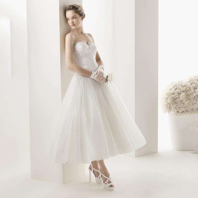 European and American Tube Top Fashion Simple Tutu Wedding Dress 1011 New Summer Bride Medium and Long Wedding Dress