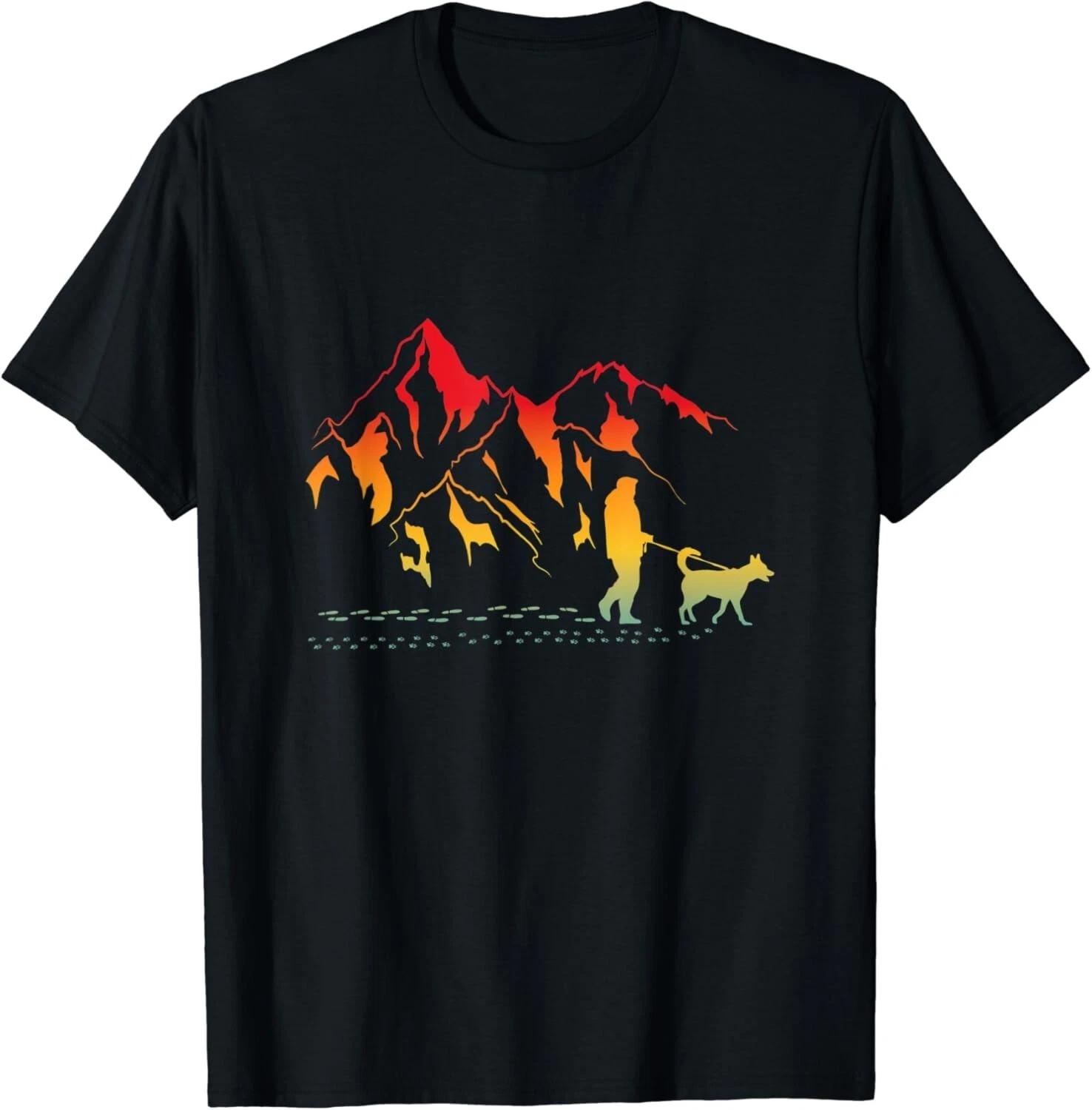Mountain Dog Walking cute vintage gift for dog owners Unisex T-Shirt 3XL