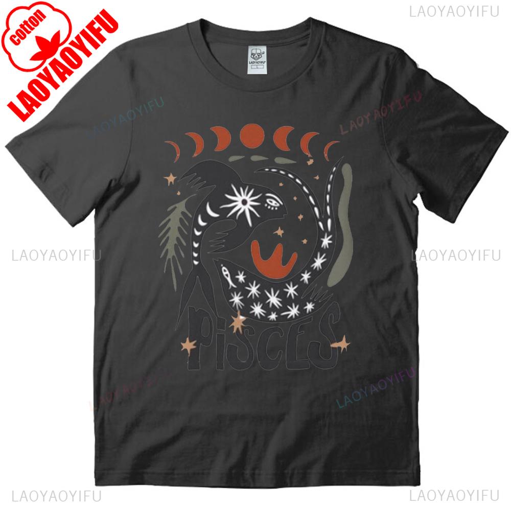 Pisces Tee Pisces Zodiac T-shirt Comfortable Personality Tops Birthday Unisex Tee High Quality Cotton Tops Graphic T-shirts