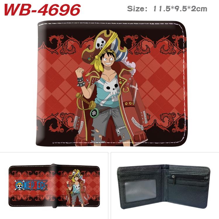 One Piece Anime Wallet Luffy Print Short Folded Card Holder Colorful Coin Purse