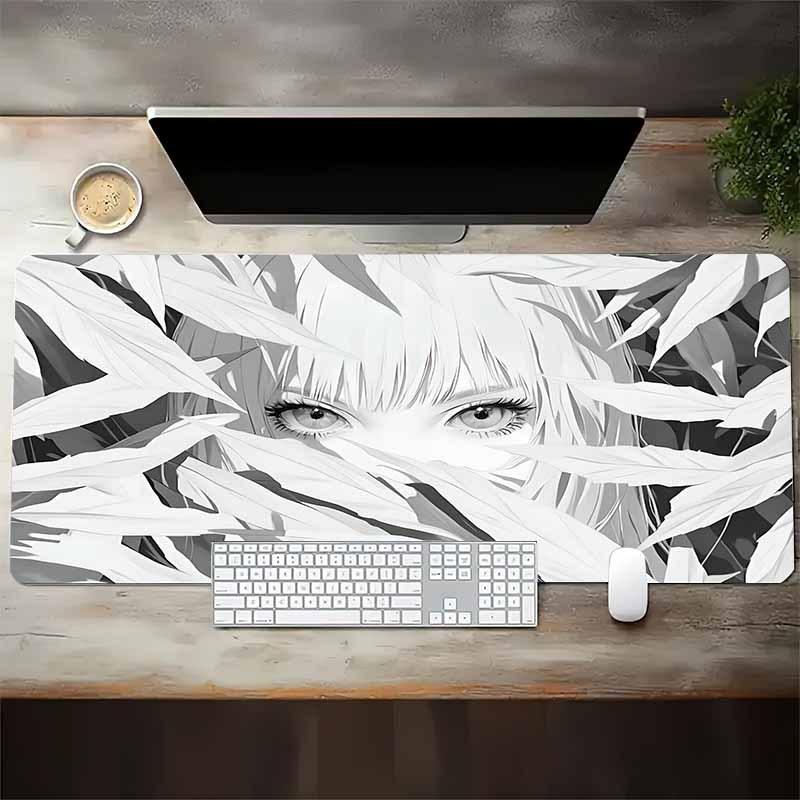 New Black White Anime Girl Mouse Pad Large Gaming NonSlip Mousepad Keyboard Pad Laptop Computer Deskmat Xxl Pretty Mouse Carpet