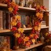 Artificial Maple Leaf Vine Fall Decoration for Thanksgiving and Halloween Wall Hanging