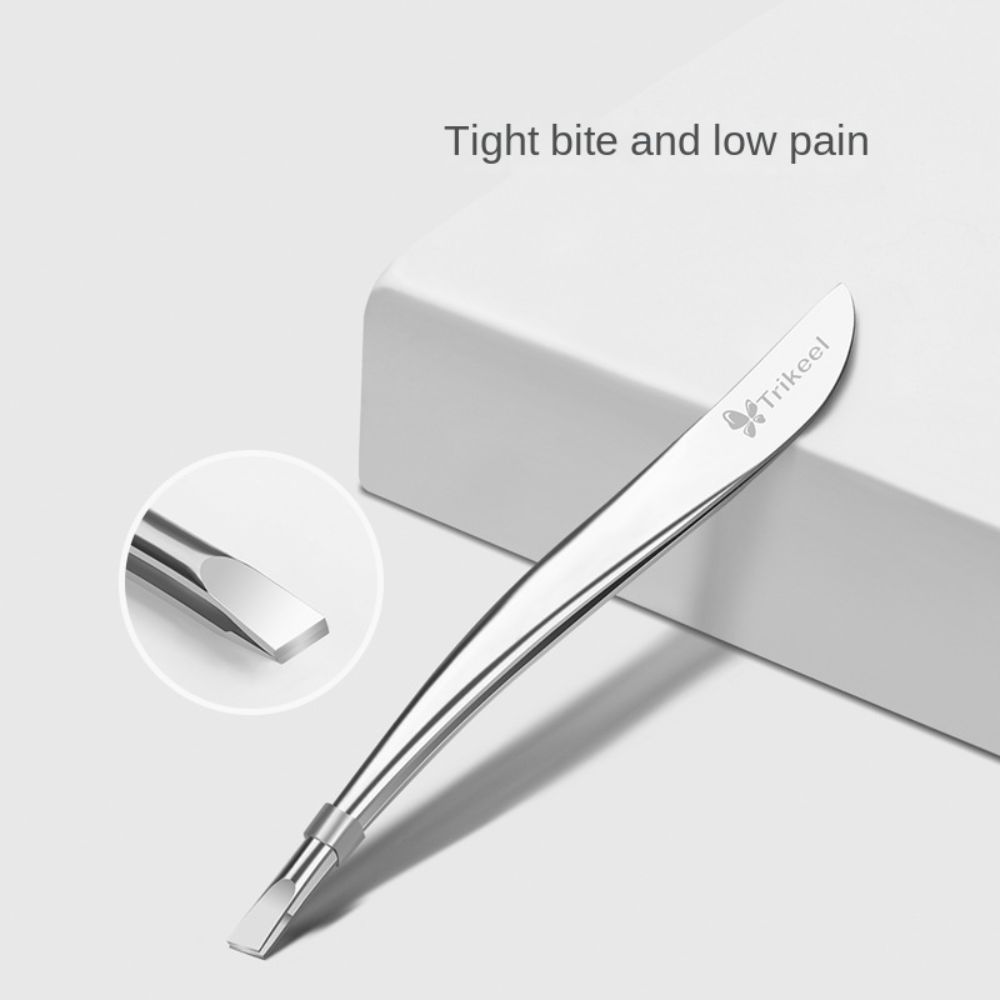 Stainless Eyebrow Tweezers Anti-fingerprints Tilted Slanted Eye Brow Clips Epilating Comfortable Fine Hairs Puller
