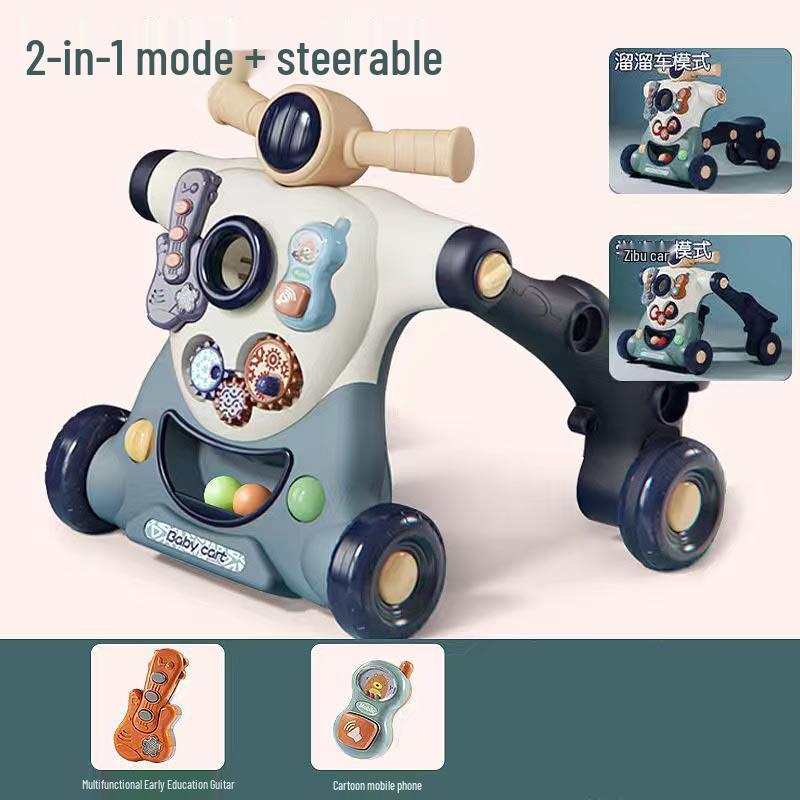 Adjustable 3-in-1 Baby Walker & Pushable Stroller Toy for Ages 0-3