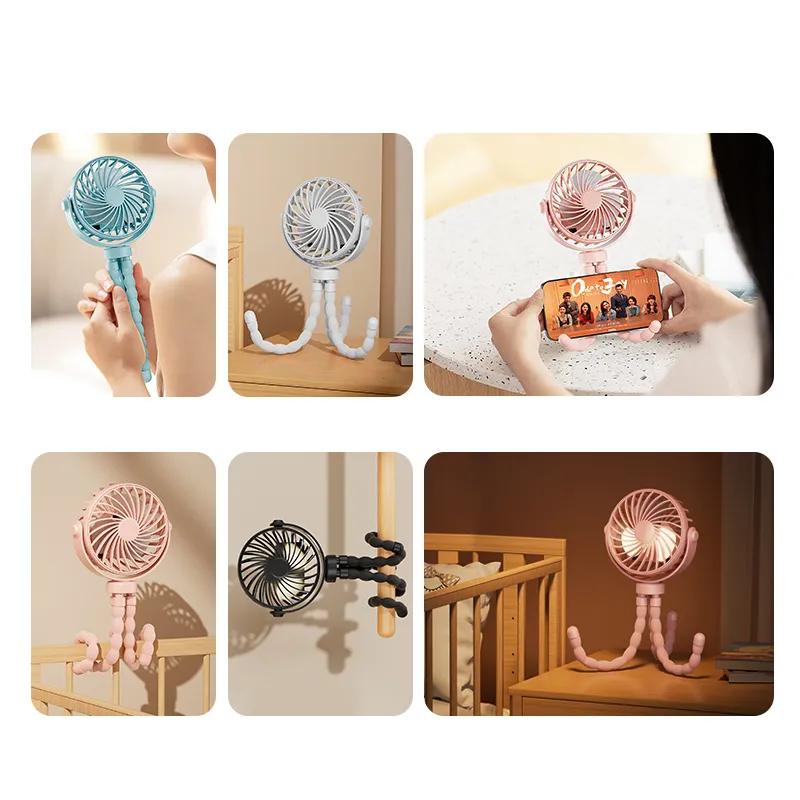 Fan for Cart Stroller Fans Portable Outdoor Fan Clip on For Baby USB Rechargeable Handheld Electric Fan for Home 3 Speeds