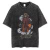 Anime Naruto TShirt Manga Retro Washed Version Kakashi TShirt Pain TShirt Lee Tobi Top Mens  Cotton Streetwear