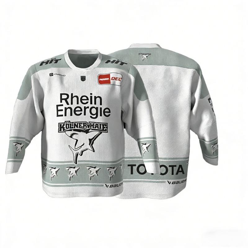 K ö lner Haier MacLeod # 89 Russell 2026 DEL Eltern-Kind Deutsches Eishockey Trikot 3D-Druck Rundhals Langarm