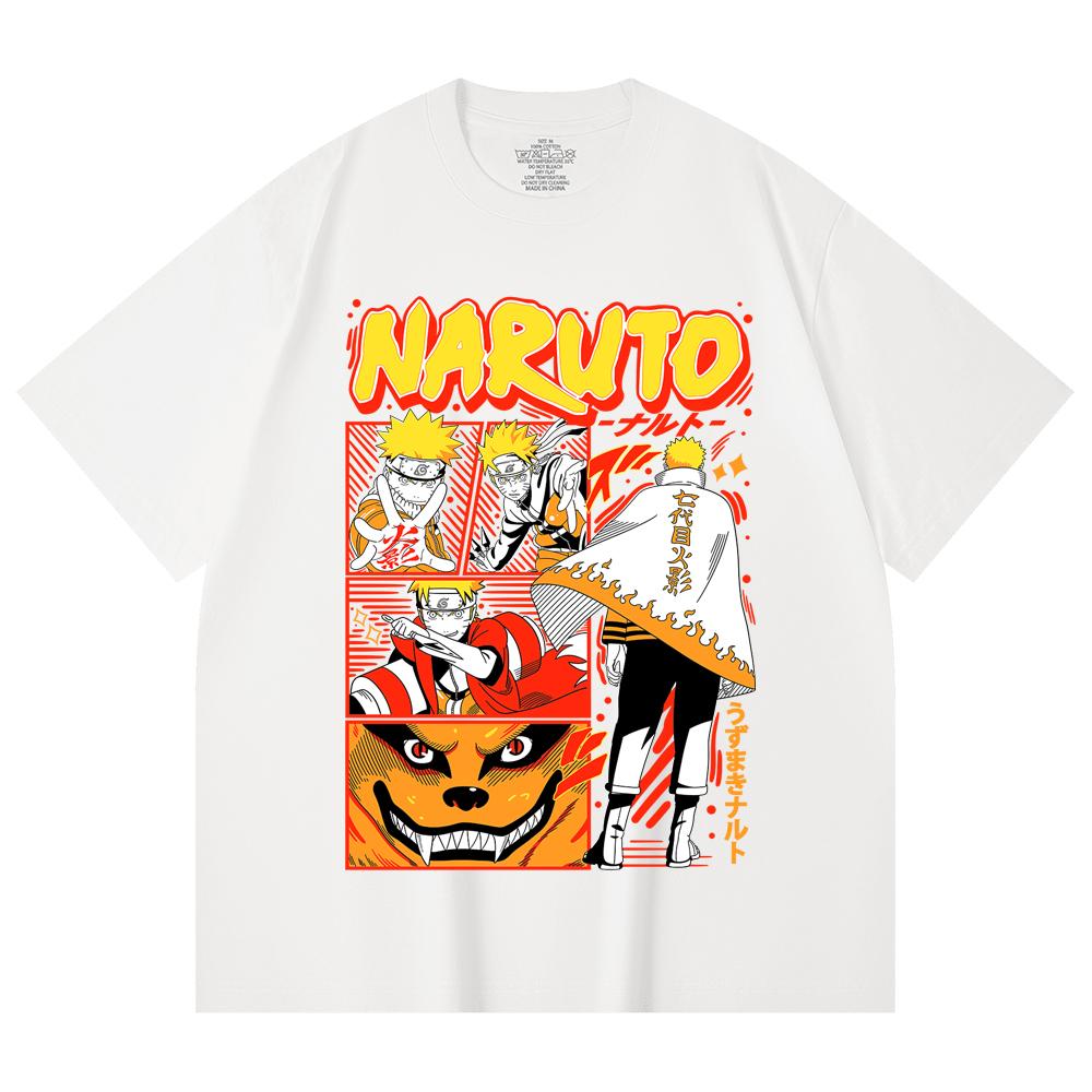 230 Gsm 100% Cotton Naruto V2 Hokage Print Unisex Heavy Cotton T Shirt