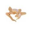 Vintage Rose Gold Full Of Diamonds Zircon Super Fairy Open Ring Creative Fashion Ring Geometric Gold Suit Women