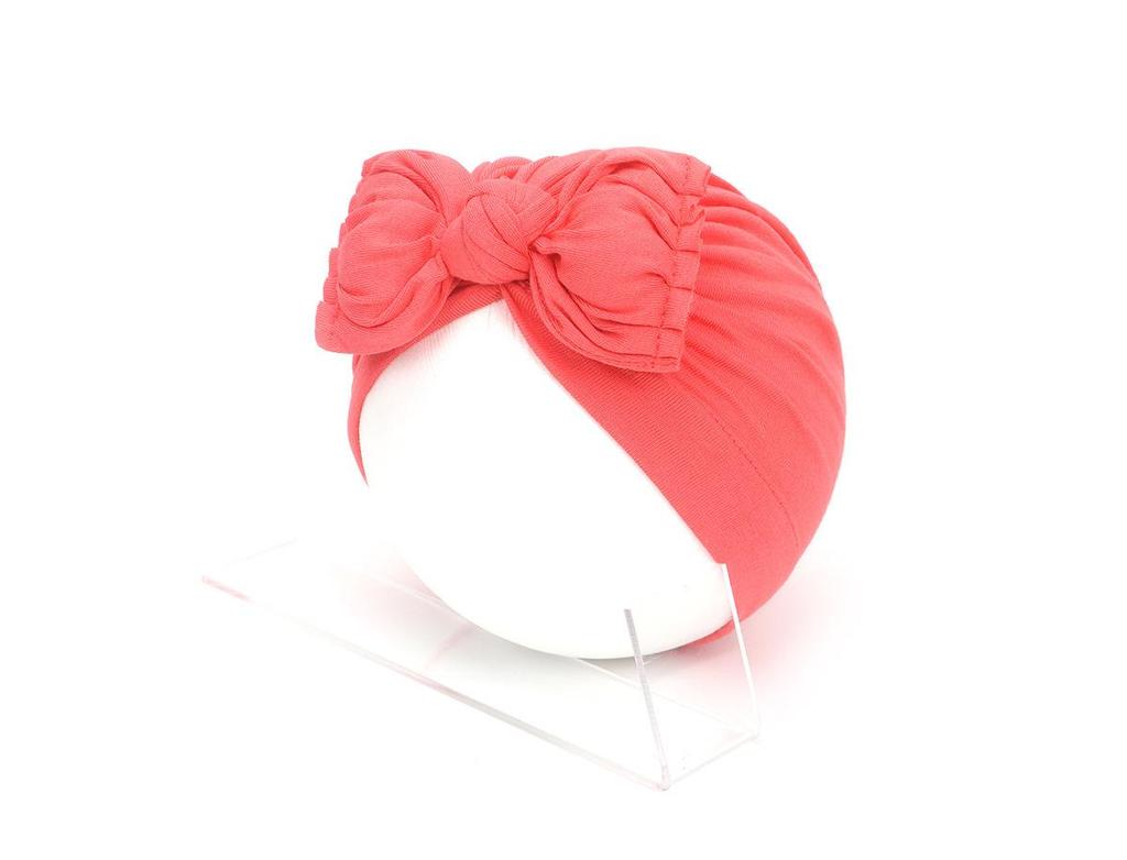 2021 new pleated baby hat bow children's hat baby solid color knotted pullover hat Indian hat