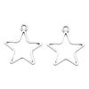 Five-Pointed Star Charms Multi Color Alloy Plain Pendants For Celestial Themed Jewelry