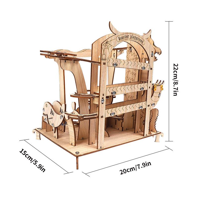 

Kids Science Toy Tracking Balls Technology Gadget Physics Wooden 3D Puzzle STEM Kit Learning Educational Toys for Children Y5597YY-