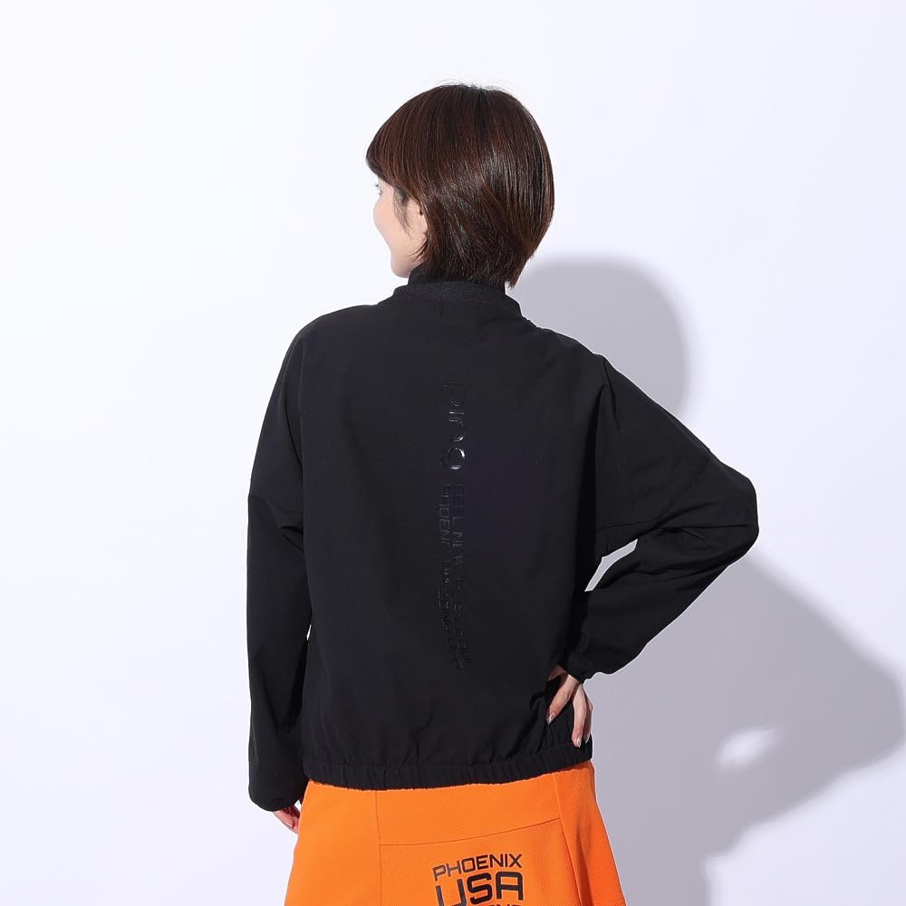 2WAY full zip blouson antibacterial and Golf outerwear LL [Pin Apparel] Women's (removable sleeves, deodorizing) / / 622-4120200 010_Black