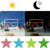 100PCS 3CM Night Light Sticker, Luminous Wall Sticker, Fluorescent Sticker, Blue Yellow Pink Three Night Light Star Sticker