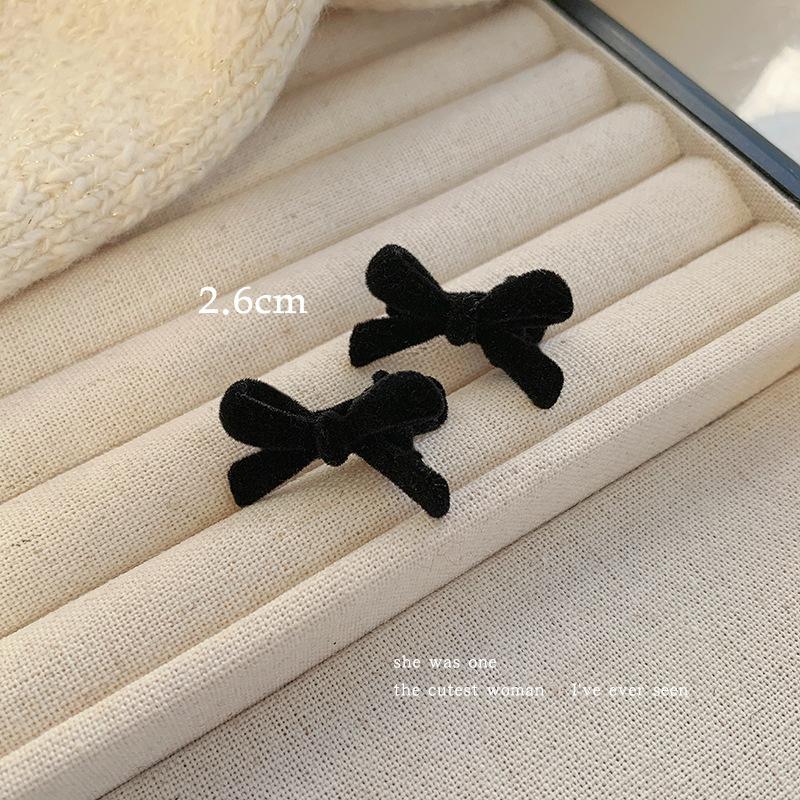 1ks Y2k Dívčí mašle Mini spony do vlasů Sametová vlásenka Pokrývka hlavy Barrette Ručně vyrobená stuha Spona s mašličkou Spona do vlasů Módní vlasové doplňky