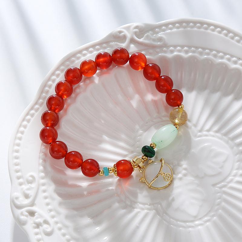 Agate Hetian Jade Braceletfashion Women Daily Jewelry Gift