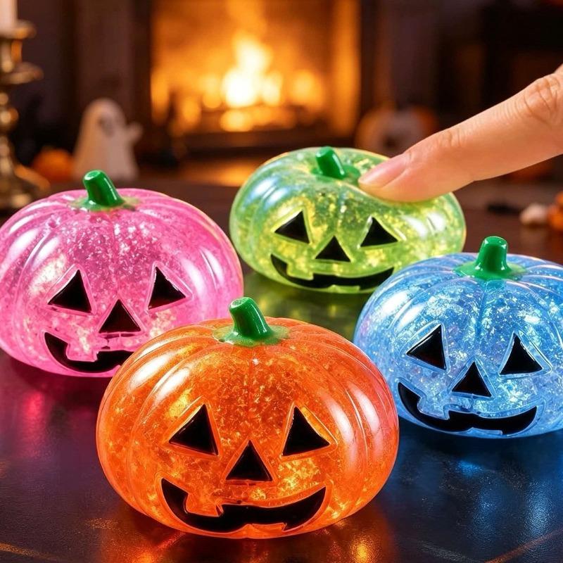 Halloween Kürbiskopf Quetschmusik Glitzer Malzzucker Geist Langsamer Rückprall Spielzeug Dekompressionsartefakt