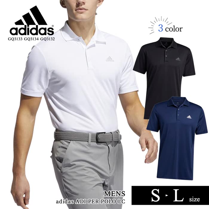 Adidas Polo Short Perfect for Golf and Collar Men's Shirt, Collared, Sleeve, Sports, Golf, Courses, Tennis, Baseball, More, Eco-Friendly, Button-Down