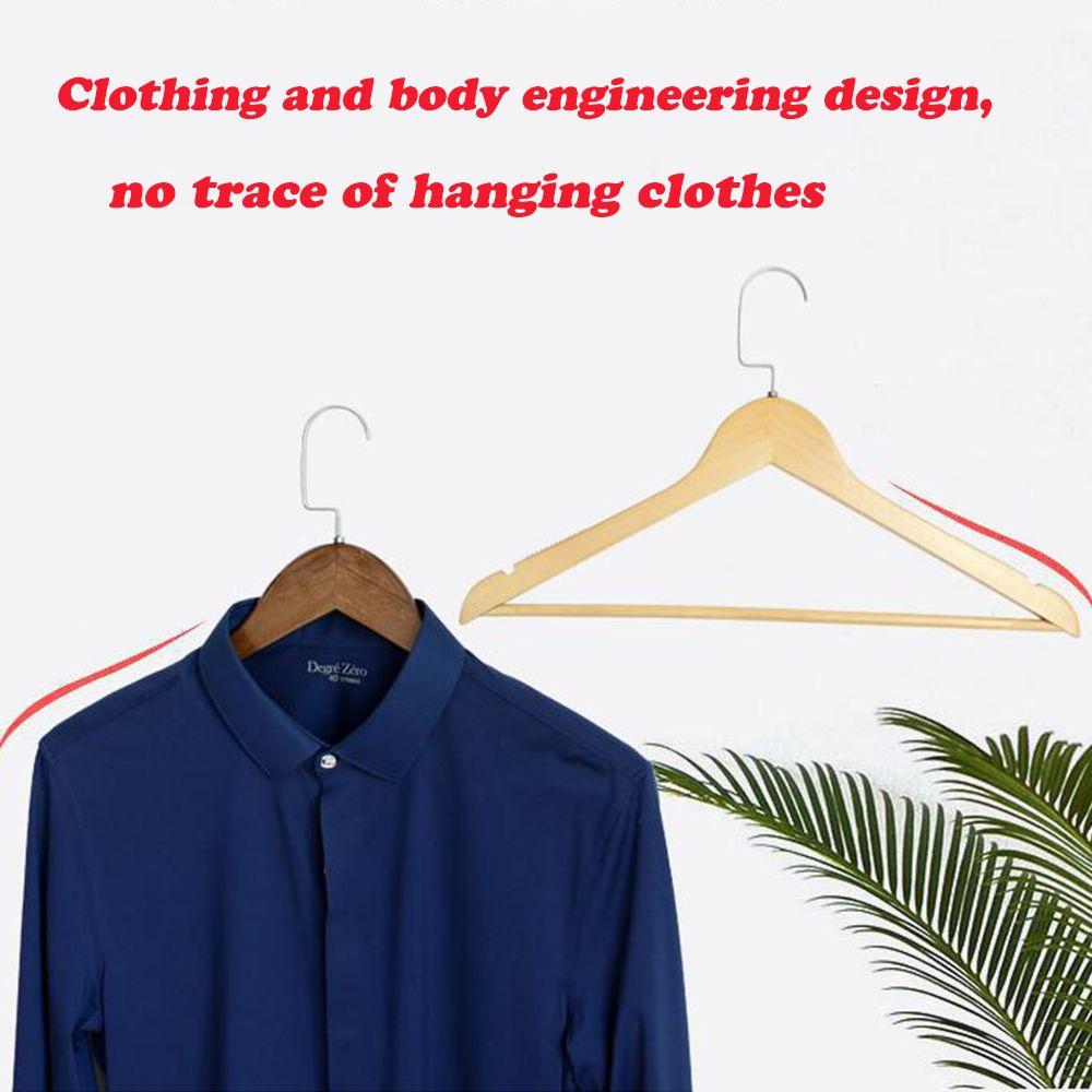 Anti-Slip Natural Wooden Dress Garments Clothes Trouser Bar Coat Hangers