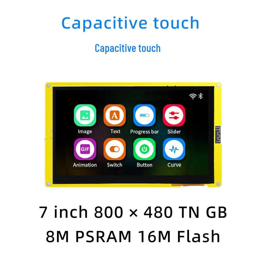 ESP32-S3 7" Touchscreen Development Board with WiFi & Bluetooth LCD Module