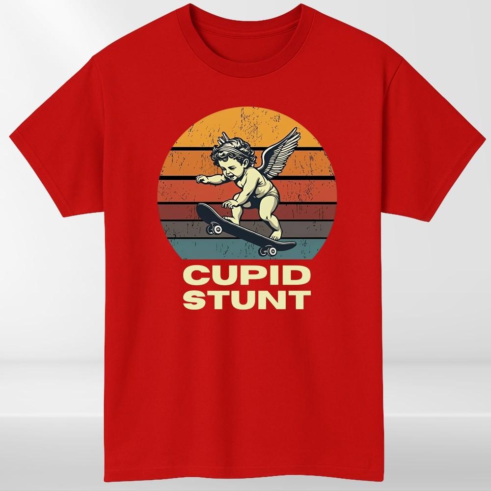 Cupid Stunt Funny Joke T Shirt Sarcastic Humour Unisex Party Gift Tee Top S