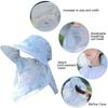 4 PCS Ladies Outdoor Fishing Sun Hat with Wide Brim, Detachable Neck Flap, Face Mask & Ponytail Hole for Women, Random Color