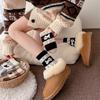 Lock Warm Retro Puppy Australian Velvet Socks Thickened Warm Medium Tube Socks Cute Cartoon Stacking Socks
