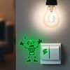 Personalized Cartoon Electric Shock Figurine Children's Room Bedroom Switch Decorative Wall Sticker