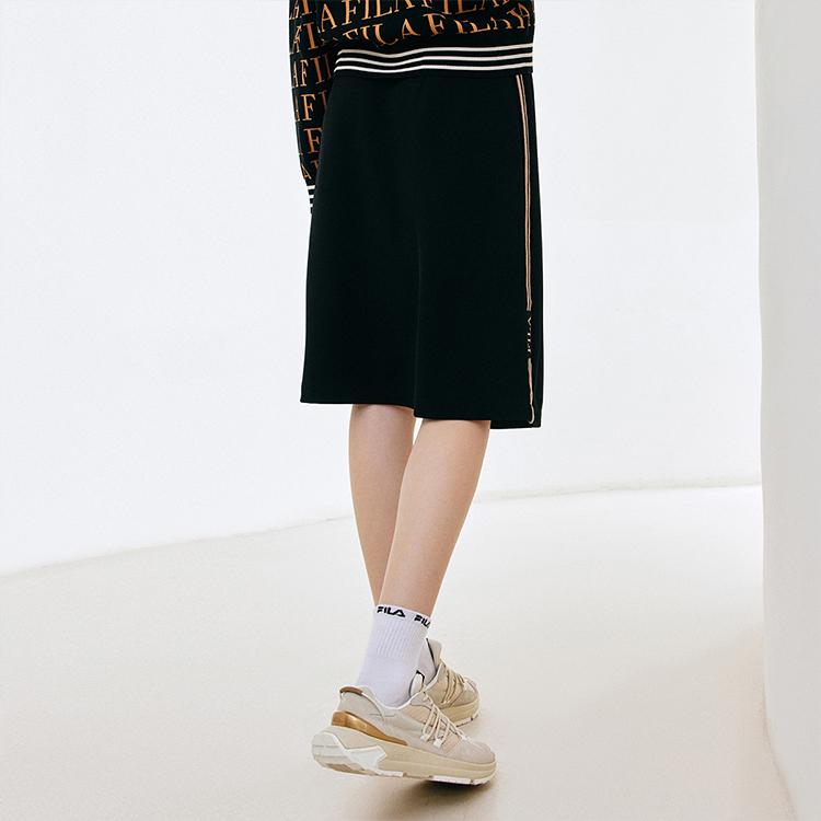 New FILA Casual Long Skirts Women's Jet Black F11W138366F-BK