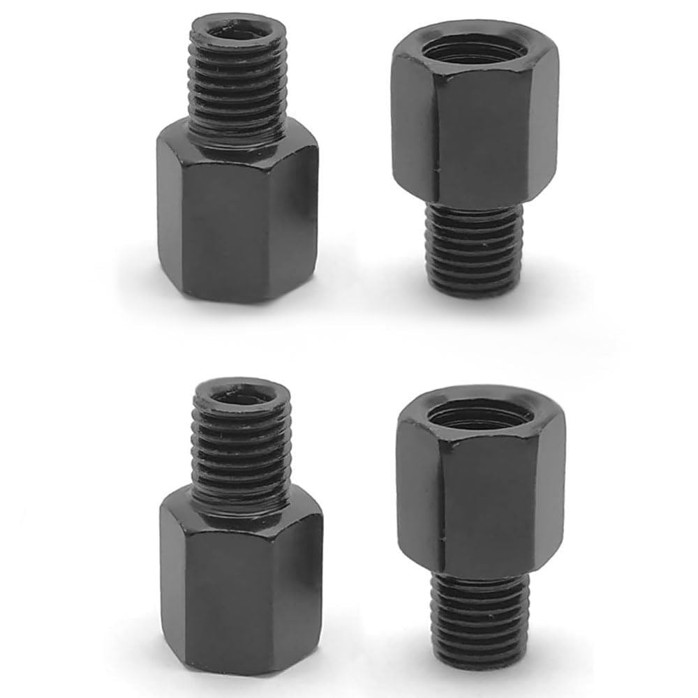 

LIKENNY Motorcycle Mirror Conversion Adapter, 4 Pieces, For Motorcycle Mirrors, Forward and Reverse Screw Positive 8mm → Positive