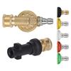High Pressure Washer Quick Connect Kit with 5 Nozzle Tips and Adjustable Swivel Connector for Efficient Cleaning Tasks