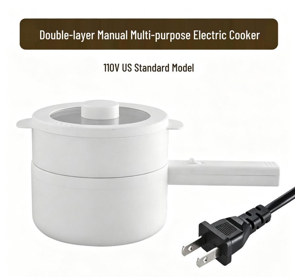 Smart Multifunctional Electric Cooker with Long Handle – Compact Dorm-Use Hot Pot for Steaming and Cooking
