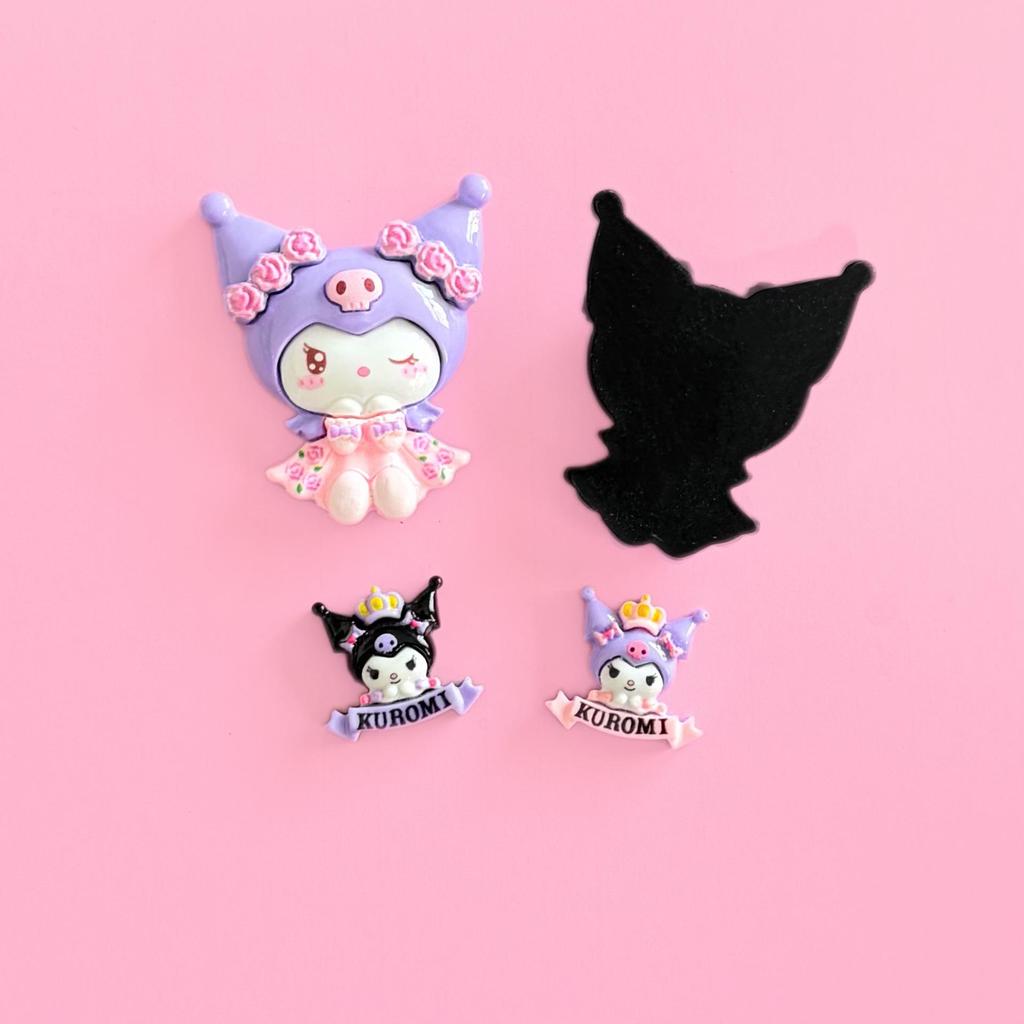 Flower Mini Mi DIY Resin Ornaments Set: Hair Clips, Shoe Buckles, Keyholes, Clog Buckles