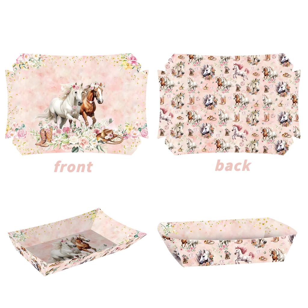 12-Piece Paper Party Trays - World Cup Football Boat Boxes, Fried Chicken & Burger Serving Trays, Disposable Food Containers, Game Day Party Supplies