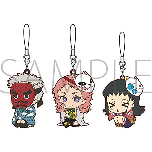 Demon Slayer: Kimetsu no Yaiba ViVimus Rubber Strap Set - Sakonji Urokodaki, Sabito, and Makomo