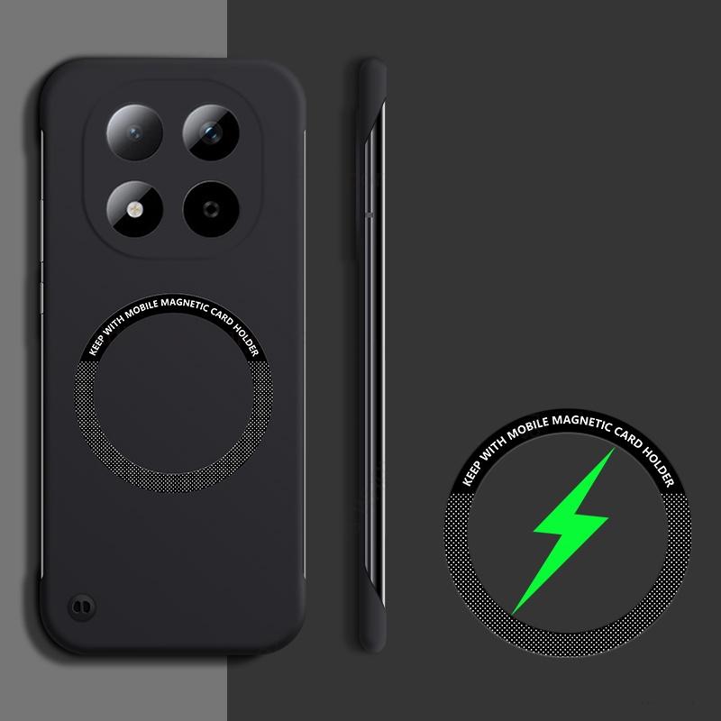 

Конфетно-матовый магнитный безрамочный чехол для телефона для Redmi Note 15 Pro Plus 5G беспроводной для Magsafe прочный ПК матовое покрытие для Redmi Note 14 13 15 Pro Plus Redmi Note13 ProPlus